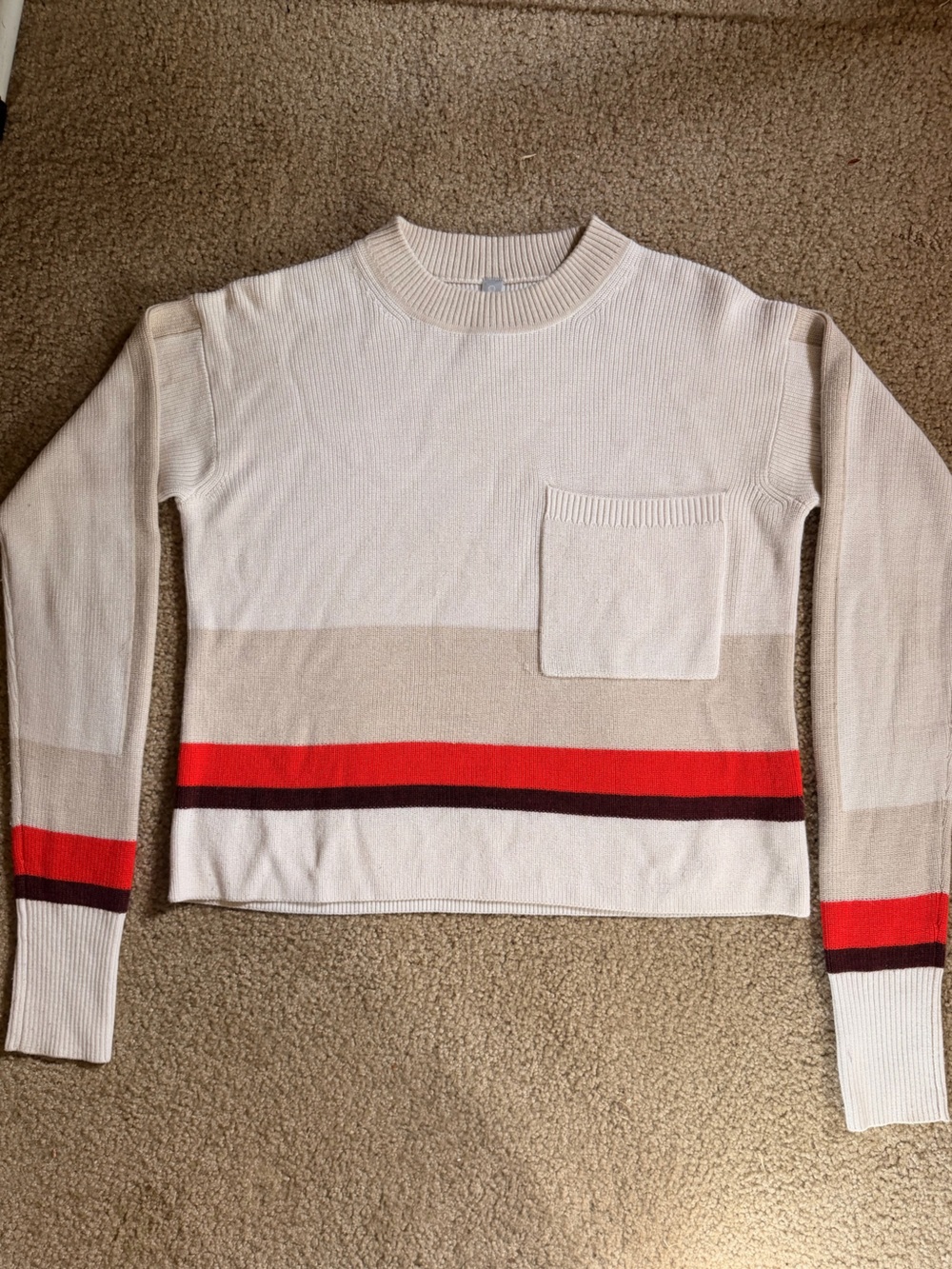 Athleta Cream Crewneck Sweater